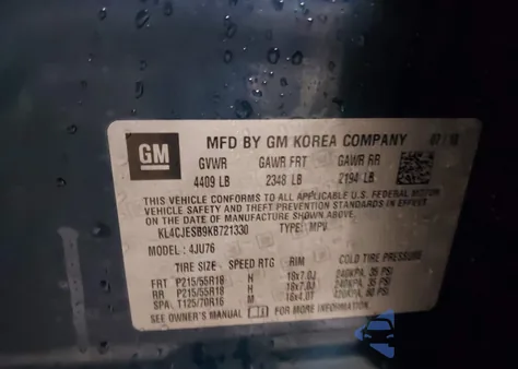 2019 Buick Encore Awd Preferred z USA, uszkodzony, nr VIN KL4CJESB9KB721330